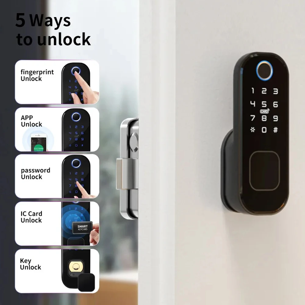 Keyless Tuya Wifi App Controlled Outdoor Smart Lock Digital Lock Fingperprint Password Electronic Lock Garden Gate Lock