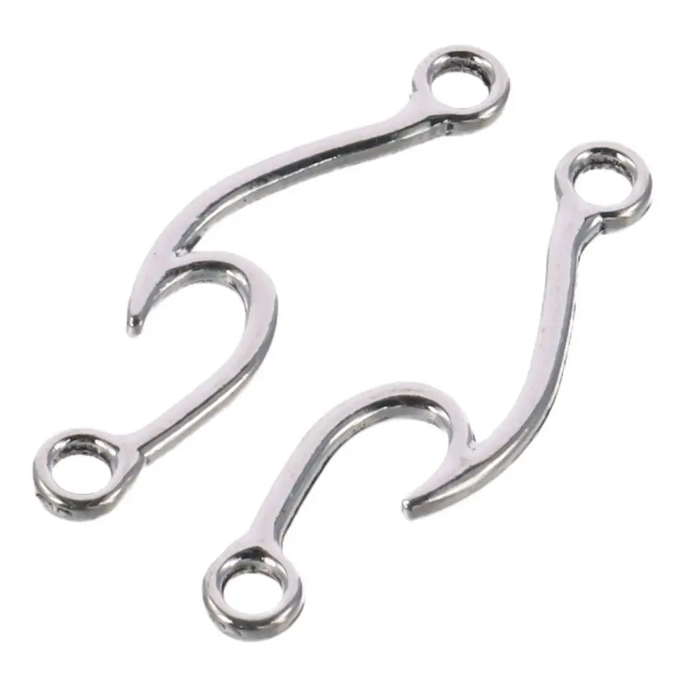 Dijes de conector de onda de aleación, colgante de conector de onda, Bullk colgantes de plata, dijes de onda, artesanías hechas a mano, amantes