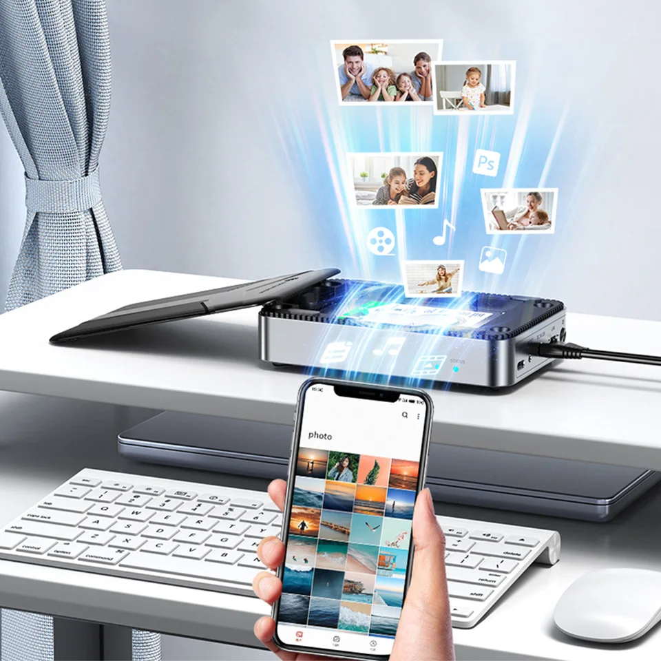 Yottamaster 2.5 3.5 inch SATA SSD Enclosure NAS Wireless HDD External Case Hard Disk Drive Storage Box Personal HD Cloud Server