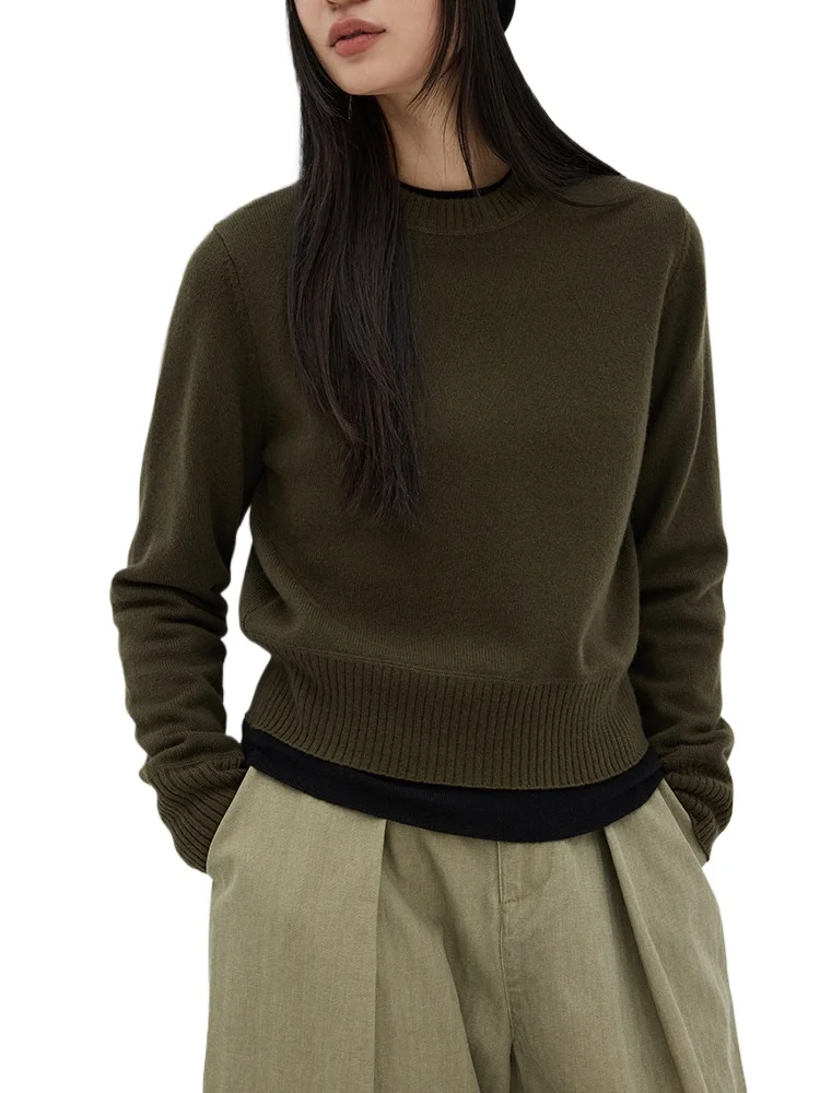 

Кашемировый свитер Consinee AU с круглым вырезом, 9-игольное двойное плетение, технология Taut Seam, в стиле блогеров, с короткими рукавами, выполненный из чистого кашемира.