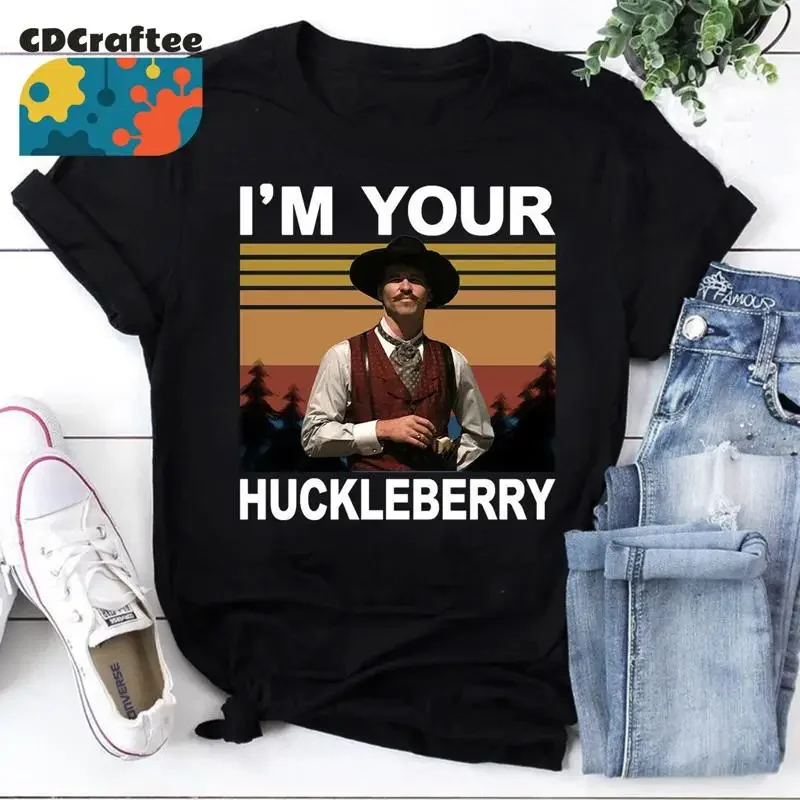 Cool Doc Holliday I'M Your Huckleberry Sunset Vintage T Shirt Holiday Cowboy Tombstone