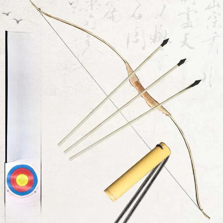 traditional-outdoor-children's-toy-bow-set-adult-stage-performance-ancient-chinese-costume-photography-bamboo-wooden-arrow-la