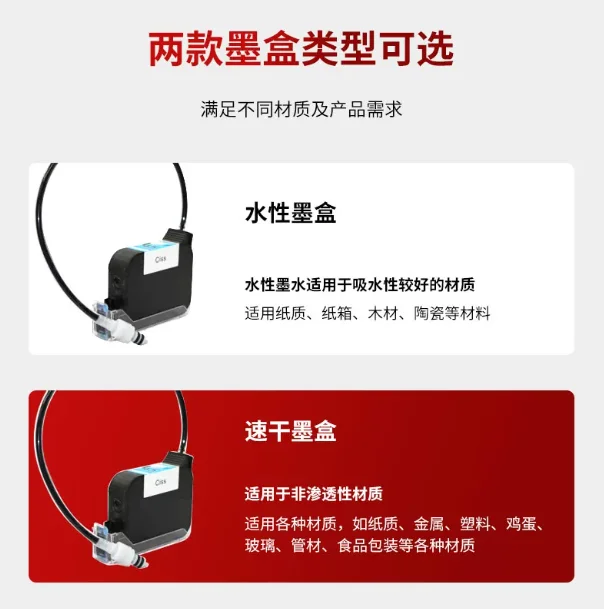 Large-capacity continuous ink supply system Low-cost ink addition Convenient ink cartridge coding Line online machine coding