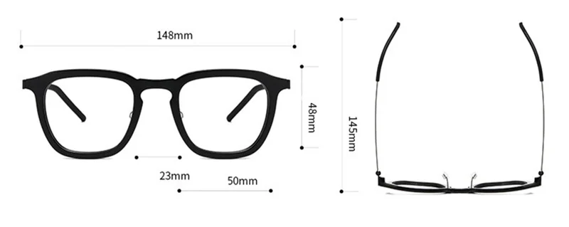Dänemark Quadratisches Titanacetat-Brillengestell für Herren und Damen, ultraleichte Markenbrille, blaues Licht, Brille, Make-up-Brille 1263 – Detail 6