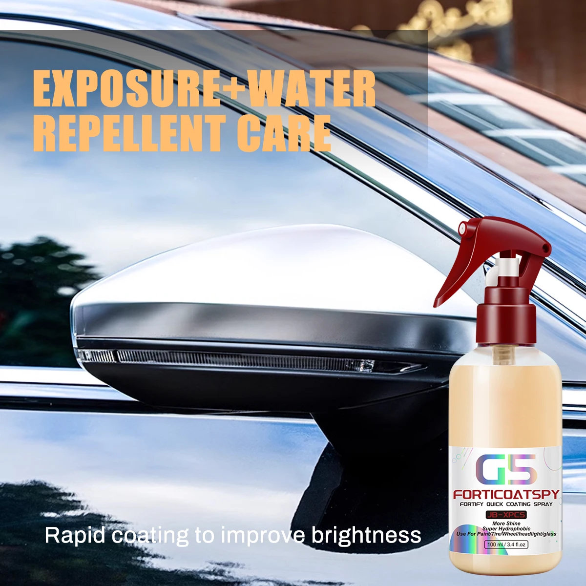 Car Ceramic Quick Coating Spray Nano Crystal Hydrophobic Layer More Shine Paint Coating Agent Car Polish G5 FORTICOATSPY