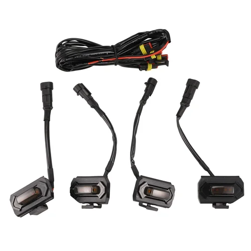 Luces LED de parrilla delantera para Toyota Tacoma Raptor TRD todoterreno Sport 2020 2021, lámpara de parrilla externa, luz amarilla, 4 Uds.