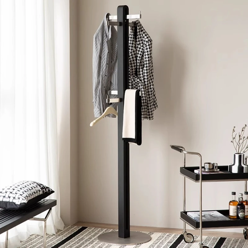 

Floor-to-ceiling coat rack Solid wood hanger Stainless steel bedroom corner Small apartment does not take up space