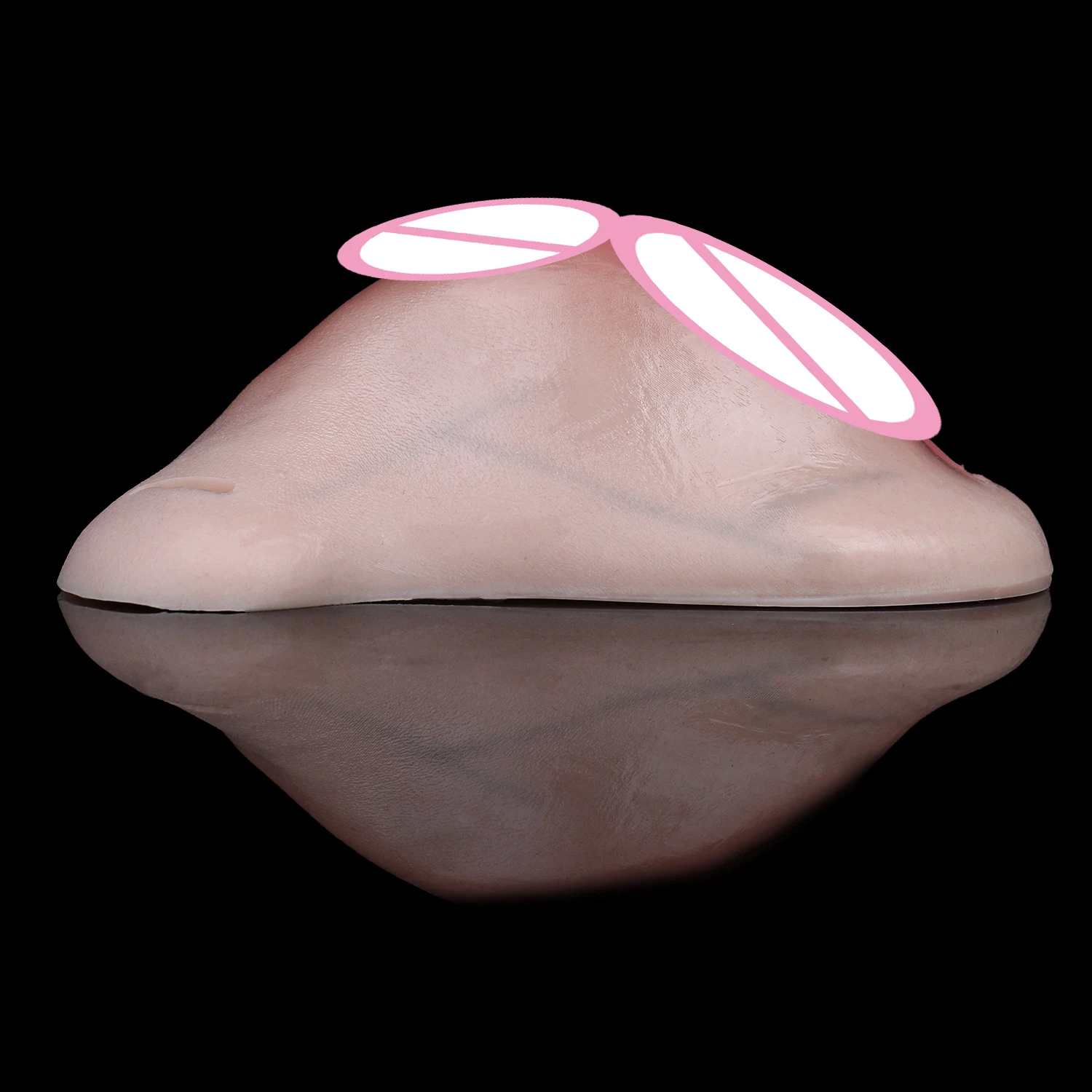 FAAK Silicone Cock Cage Men's Hiding Gaff Panties Intimate Camel Toe Thongs Strapon Fake Vagina Pad for Transgender Crossdresser view 2