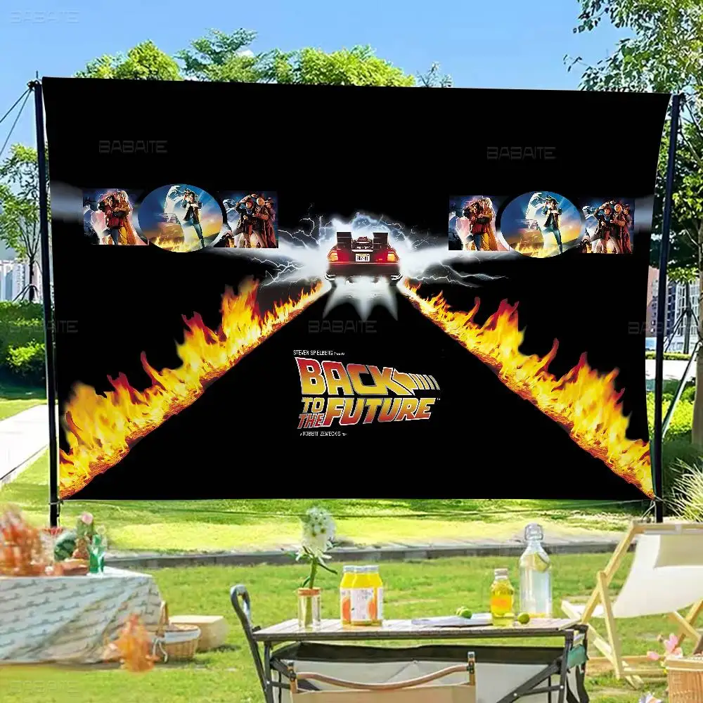Movie B-Back To The F-uture Large Size Flags Printing Patterns Interesting Birthday Party Decorations Banner