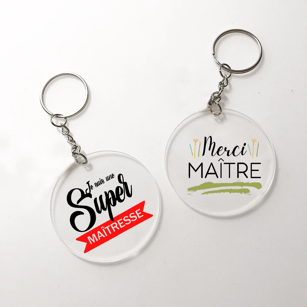 Thank You Mistress This Year Teacher's Day Acrylic Keychain Thank You Teacher Key Chain Memorial Gift for Teachers