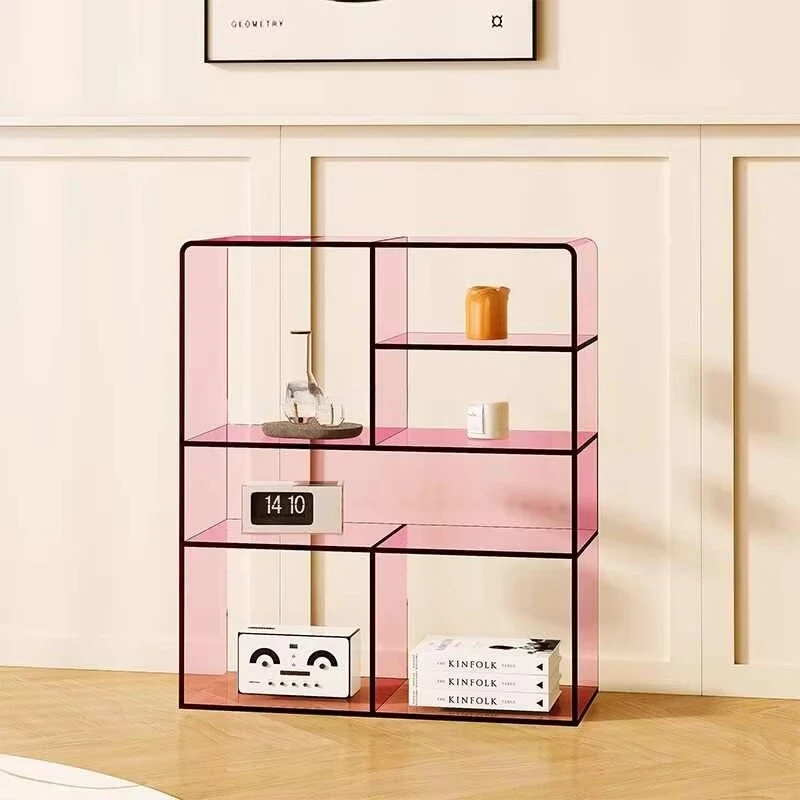 fv-Modern Design Home Use Acrylic Multi-layer Storage Rack Simple Small Acrylic Display Cabinet