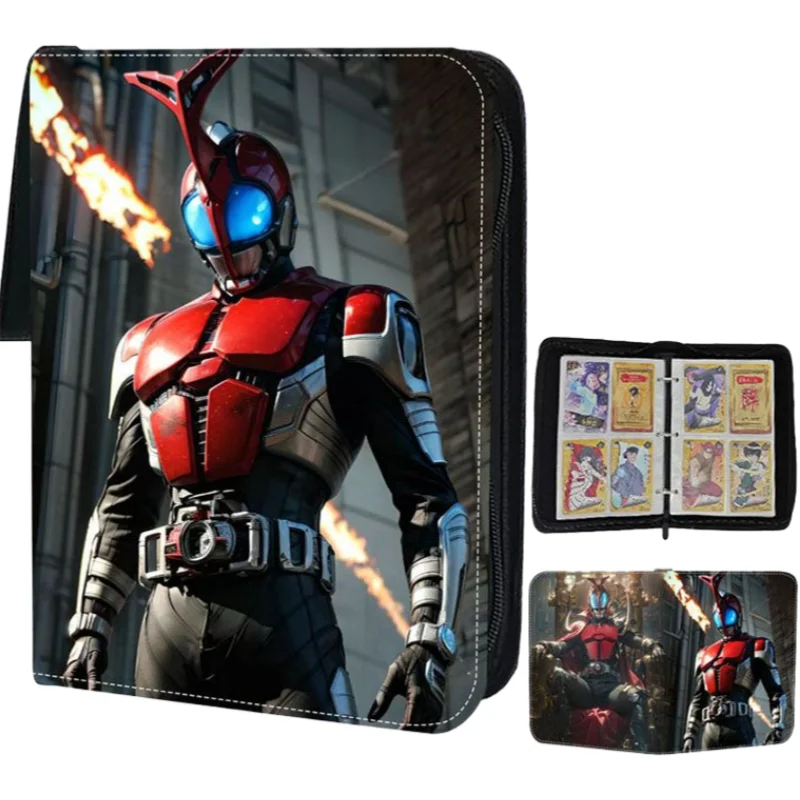 

Kamen Rider 400pcs Binder Album Book Game Card Collection Hobbies Zipper Business Card Holder Children's Toys High-end Gifts