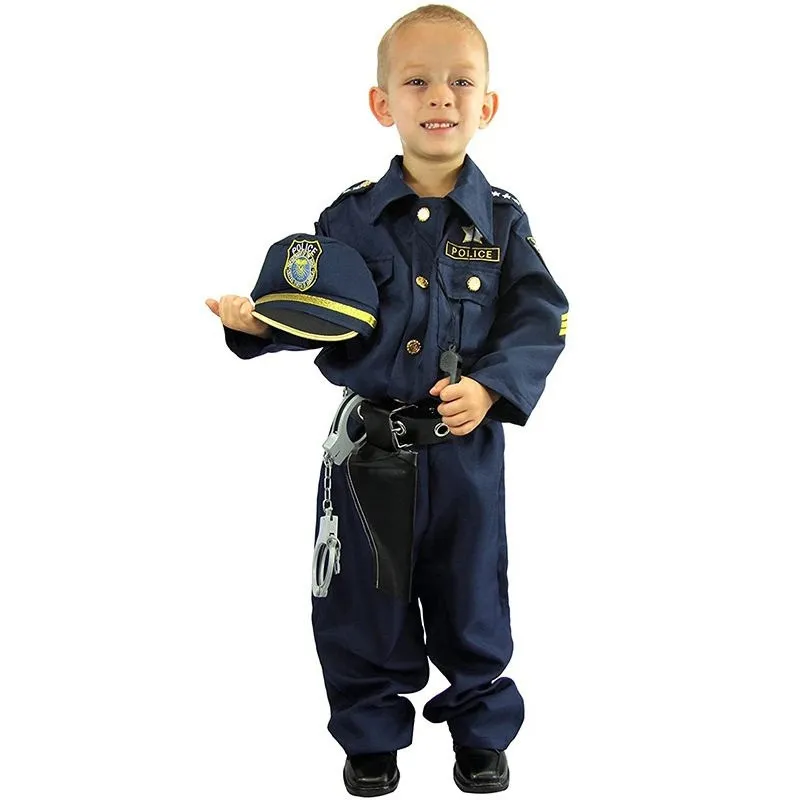 

Children's Police Costume Halloween Senior Police Officer Outfit Kids' Authentic Law Enforcement Ensemble Stage Performance Wear