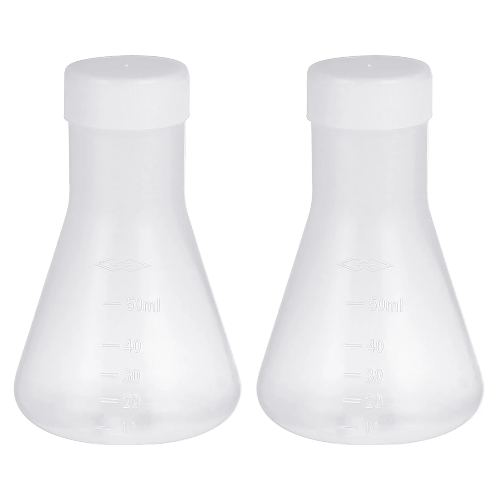 

5Pcs Plastic Flask Transparent Scientific Erlenmeyer Flask Stable Base for Chemistry Education Laboratory Experiment