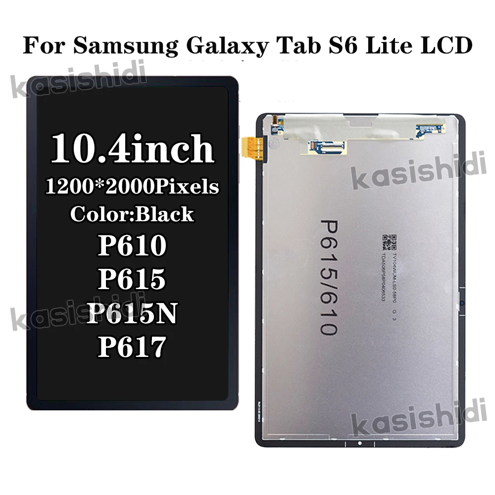 LCD 10.4\'\' For Samsung Galaxy Tab S6 Lite P610 P615 SM-P610 SM-P615 LCD Touch Screen Panel Digitize Assembly Tested