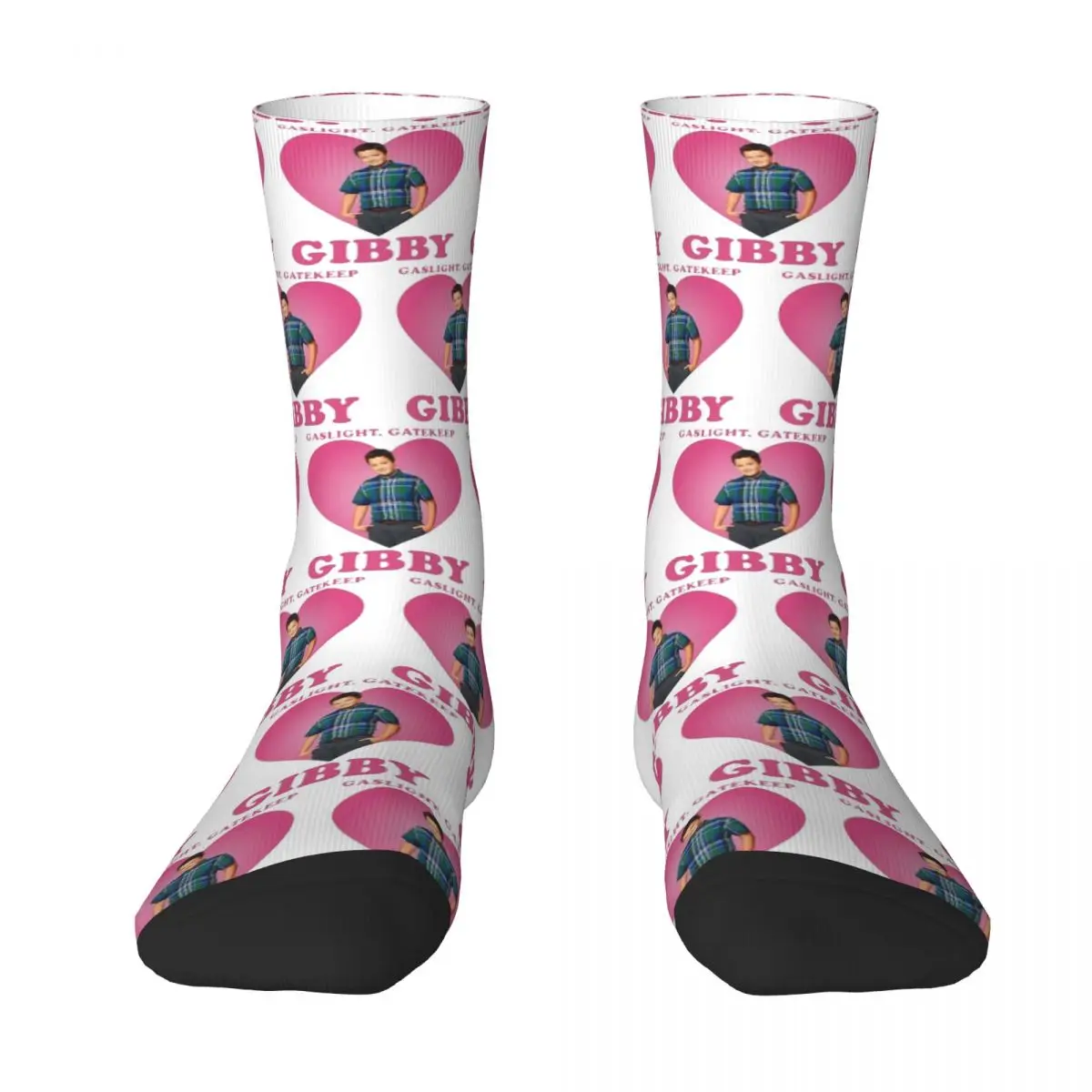 Gaslight Gatekeep Gibby Socks Harajuku Sweat Absorbing Stockings All Season Long Socks Accessories for Man Woman Christmas Gifts