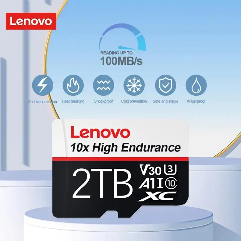 Lenovo-tarjeta de memoria V60 4K, Micro TF SD, impermeable, 1TB, 512GB, 256GB, 128GB, para teléfono, cámara de ordenador, envío directo