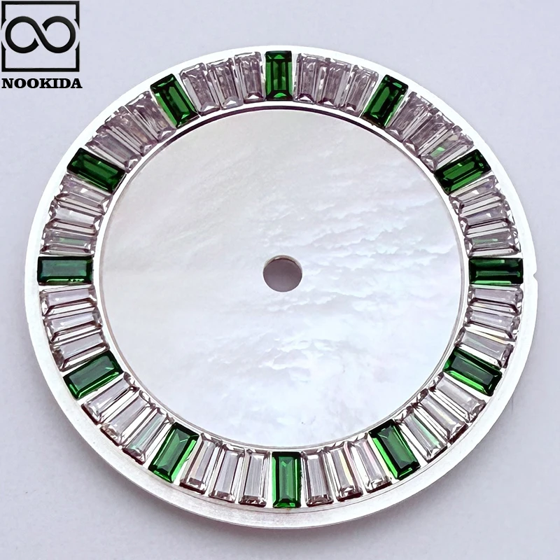 NOOKIDA 28.5mm Watch Dial Fit NH35 NH36 3/3.8/4.2 o'clock Crown Automatic Movement Part Diamond Edge Watch Accessories