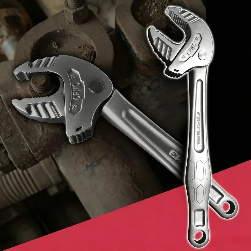 Crab Claws Activity Wrench Forging Multifunctional Quickly Ratchet Wrench Wide Opening Adjustable Type High Hardness Wrenchs
