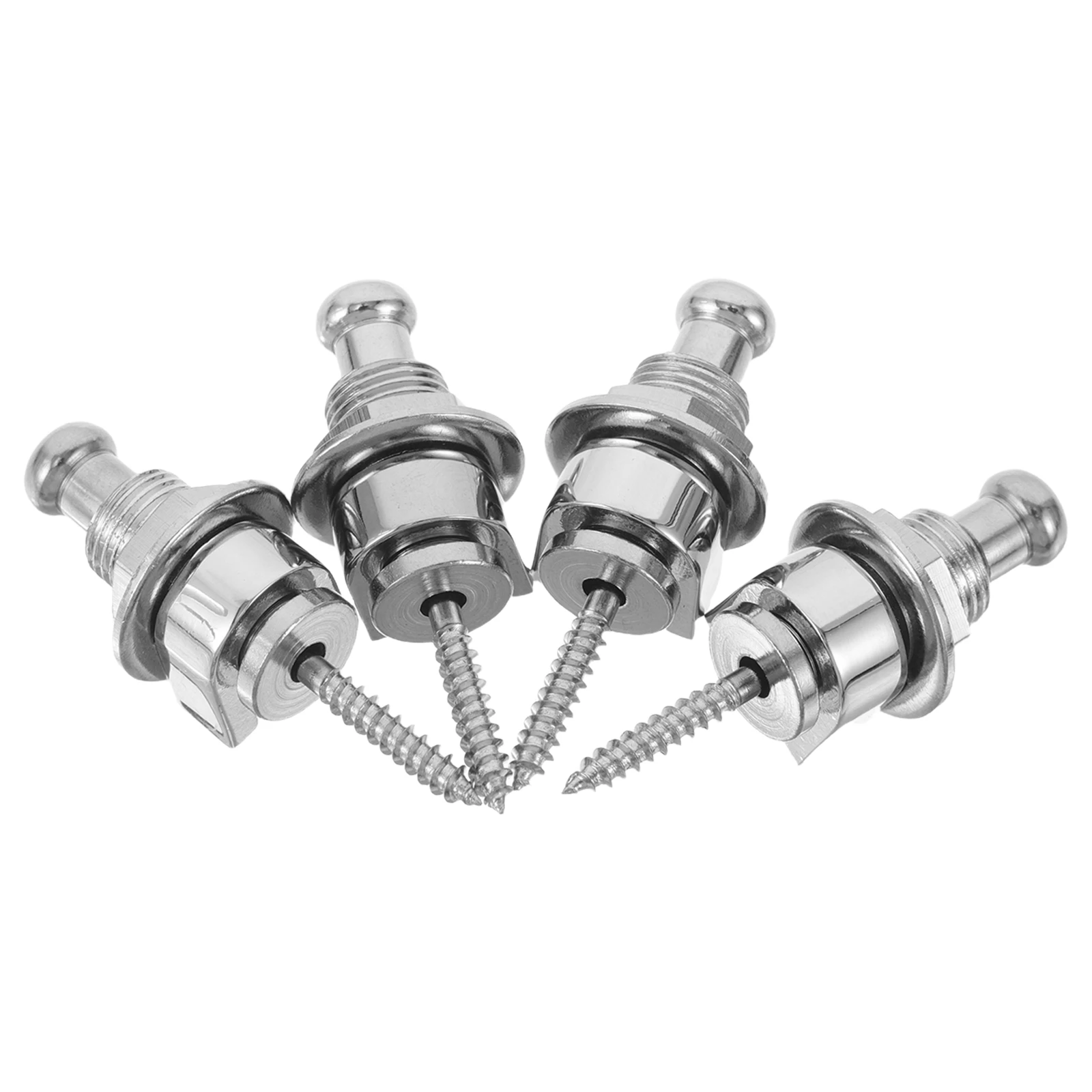 

4 Pcs Guitar Accessories Acoustic Neck Strap Button Buckle Replacement Supplies Locking Bass Locks Ballad