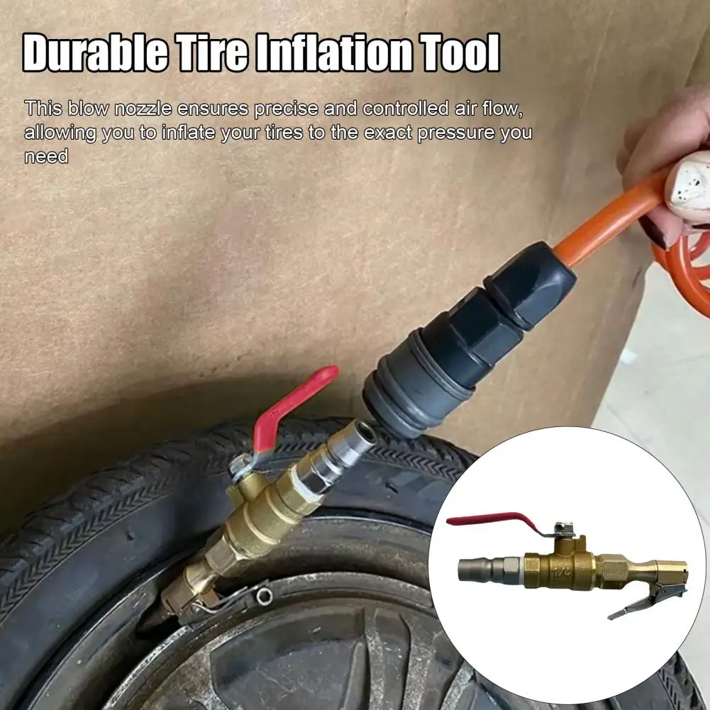 1/2/3Pcs Tire Inflator Nozzle Attachment Air Compressor Tire Inflator Chuck Tires Pressure Gauge Tire Inflate Deflate Switch