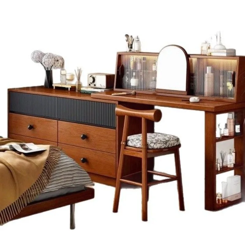 

Furniture antique dressing chest cabinet integrated makeup table storage cabinet