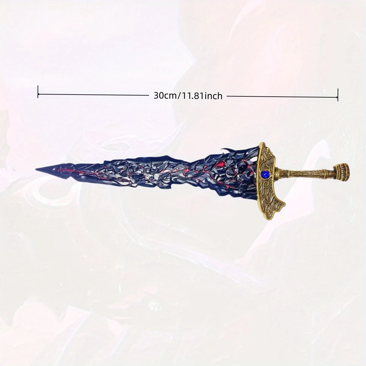 Épée Katana en métal d'Elden Maliketh, couteau japonais Katana Ninja, sabre de samouraï Original, accessoires de Cosplay, jouet accessoire, 11.8 pouces