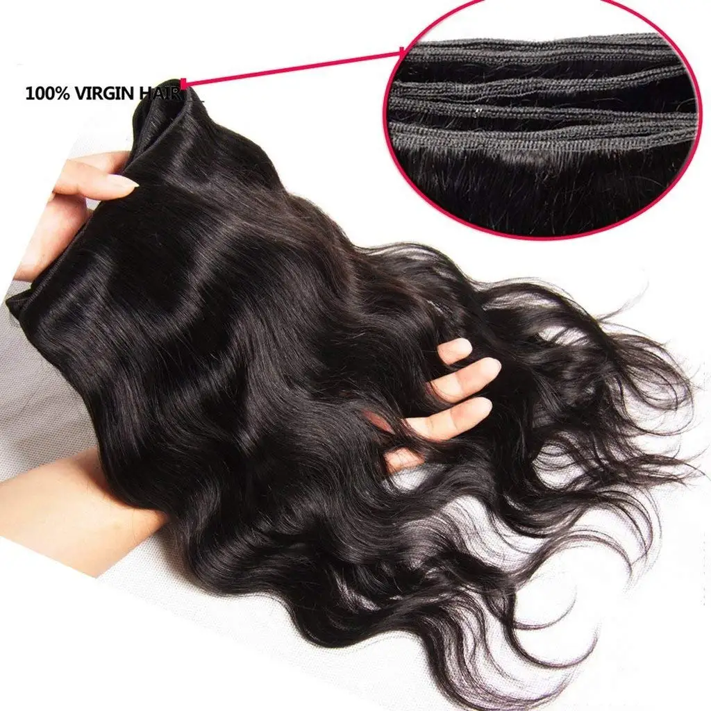 30 34Inch body Wave Bundle 100% Human Hair Double Weft Curly Raw Hair Extensions Tissage Unprocessed Indian Hair Quick Weave