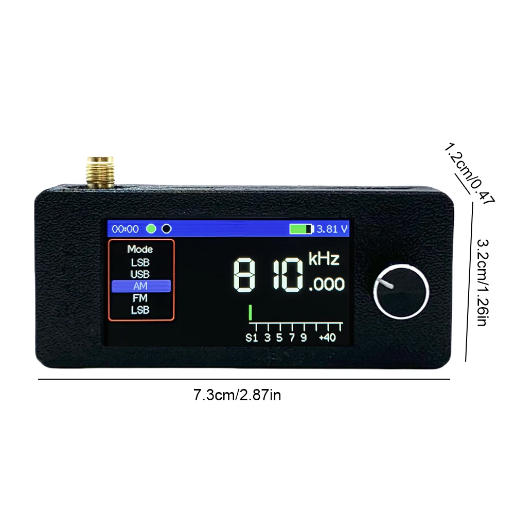Pocket Radio LSB USB AM FM All Band Radio Receiver with External Speaker SI4732 0.5-108mhz HF SW MW VHF Radio