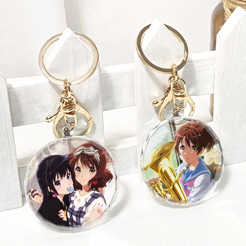 

Anime Oumae Kumiko Kousaka Reina Transparent Keychain Cosplay Acrylic Figure Keyring Kids Collection Toy