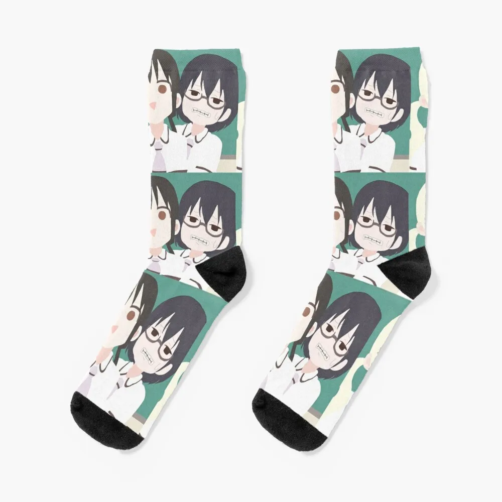 Asobi Asobase Cute Artwork Without Linework And Simplified Colors Socks floral gym men cotton high quality Women Socks Men's