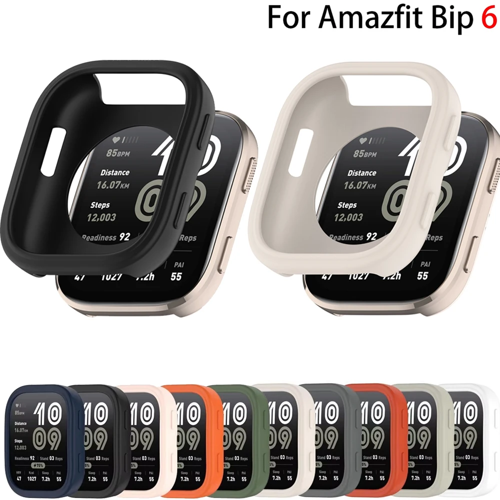 Coque en silicone souple pour montre connectée Amazfit Bip 6, accessoires, coque de protection creuse, protection contre les rayures, pour bracelet Amazfit bip 6