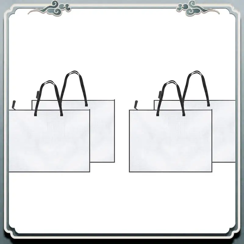 

ABIJ-4 Pack 19X25 Inches Art Portfolio Case, Portfolio Folder For Artwork, Posters Storage Bag With Zipper And Handle Folder