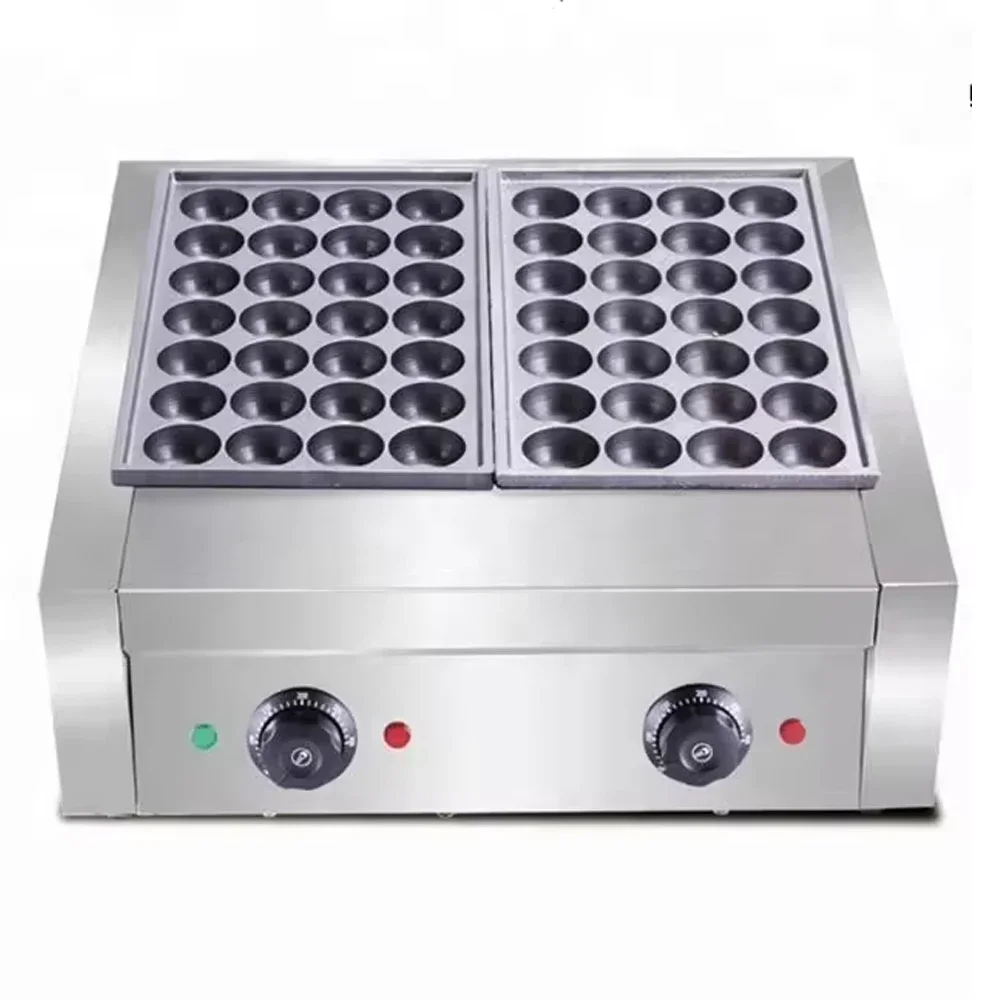 XEOLEO Commercial Table Top 2-plate Takoyaki Machine 2000W Professional Electric Octopus Balls Takoyaki Grill Machine Non-Stick