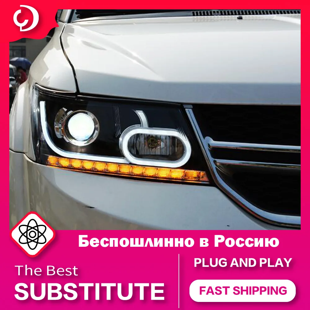 

AKD Car Styling Headlights for Dodge Journey Fiat Freement 2009-2015 LED DRL Head Lamp Led Projector Automotive Accessories