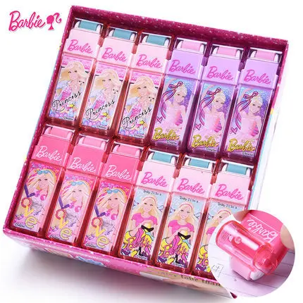 

Barbie Kawaii Roller Eraser Creative Cartoon Student Correcting Plastic Rubbers Stationery School Supplies Set Girl Boys Gifts