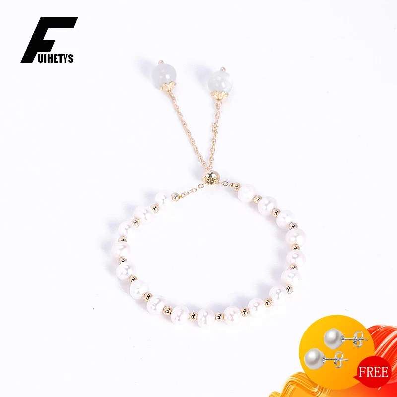 

Trendy Pearl Bracelet 925 Silver Jewelry Accessories for Women Wedding Engagement Promise Party Gift Ornament Bracelet Wholesale