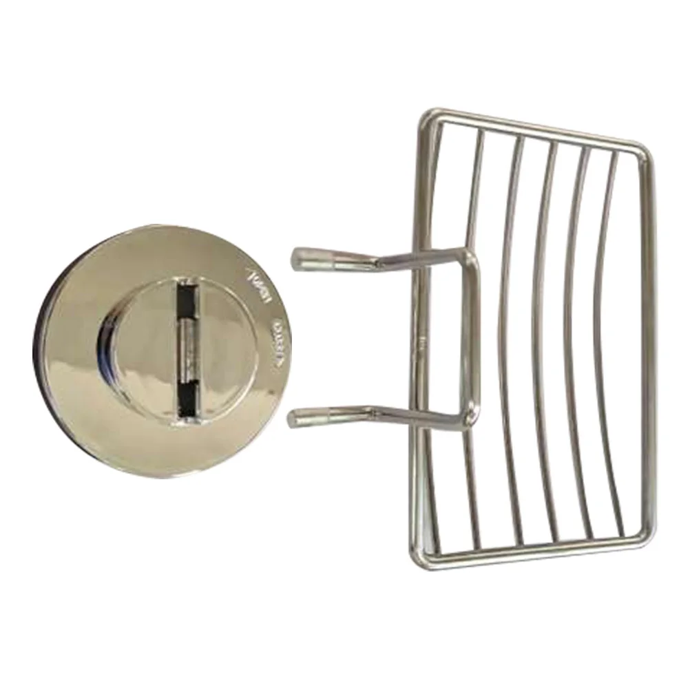 

Vacuum Suction Soap Dish Stainless Steel Holder For Bathroom Kitchen Garage Rust Proof Soap Non-Slip Rack
