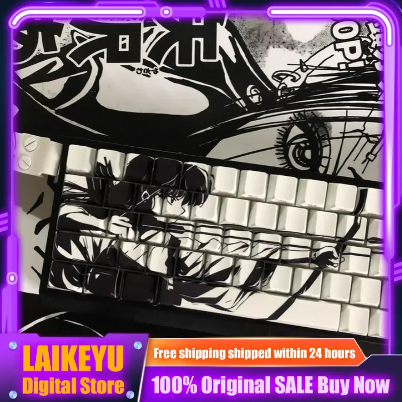 

Inuyasha Kikyo аниме тема механическая клавиатура Cherry Profile PBT пользовательская клавиатура с боковой гравировкой полупрозрачный ПК игровой подарок