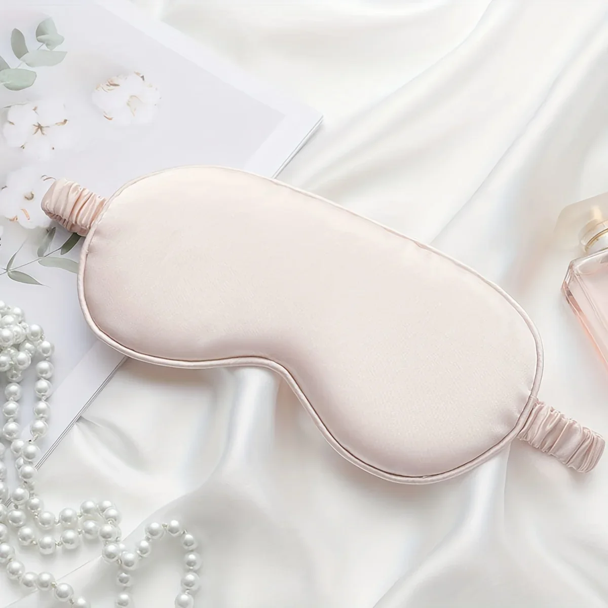 

Double-Sided Artificial Silk Eye Mask Eye Shield Breathable Silk Eye Mask Bag Elastic Lunch Break Sleep Shading