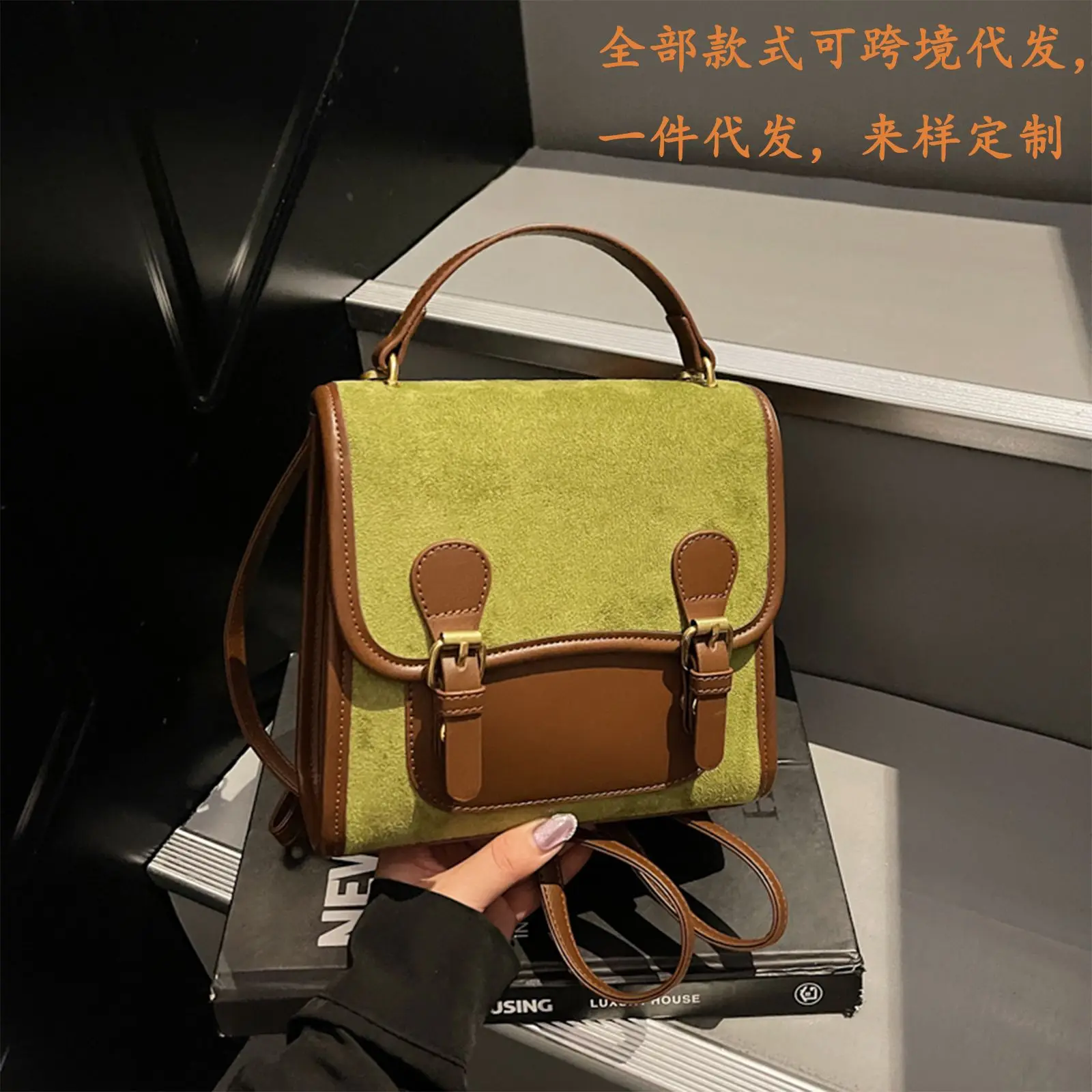 

High-end Retro Backpack Women's 2025 New Autumn Trendy Versatile Crossbody Bag Fashionable Handbag Small Square Bag