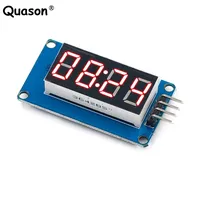 TM1637 4 Bits Digital LED Display Module For arduino 7 Segment 0.36Inch Clock RED Anode Tube Four Serial Driver Board Pack