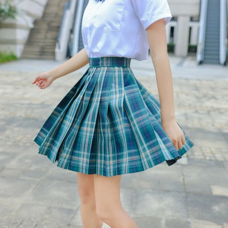 Uniforme JK della scuola superiore delle donne giapponesi Studente coreano Studentessa Seifuku Gonna a pieghe Set Uniformi a maniche corte nere da marinaio