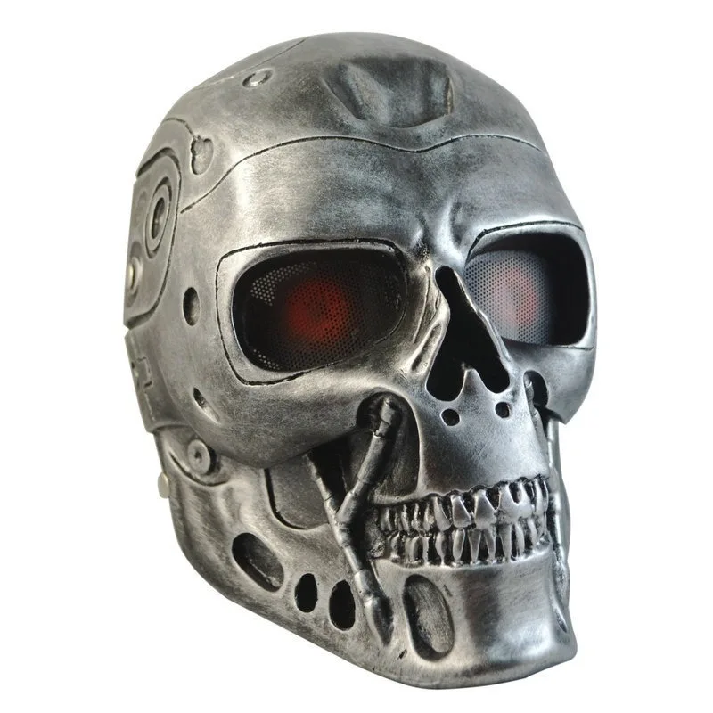 Helmet Halloween CS Field Masks Gold Silver Terminator T800 Robot Horror Skull Mask