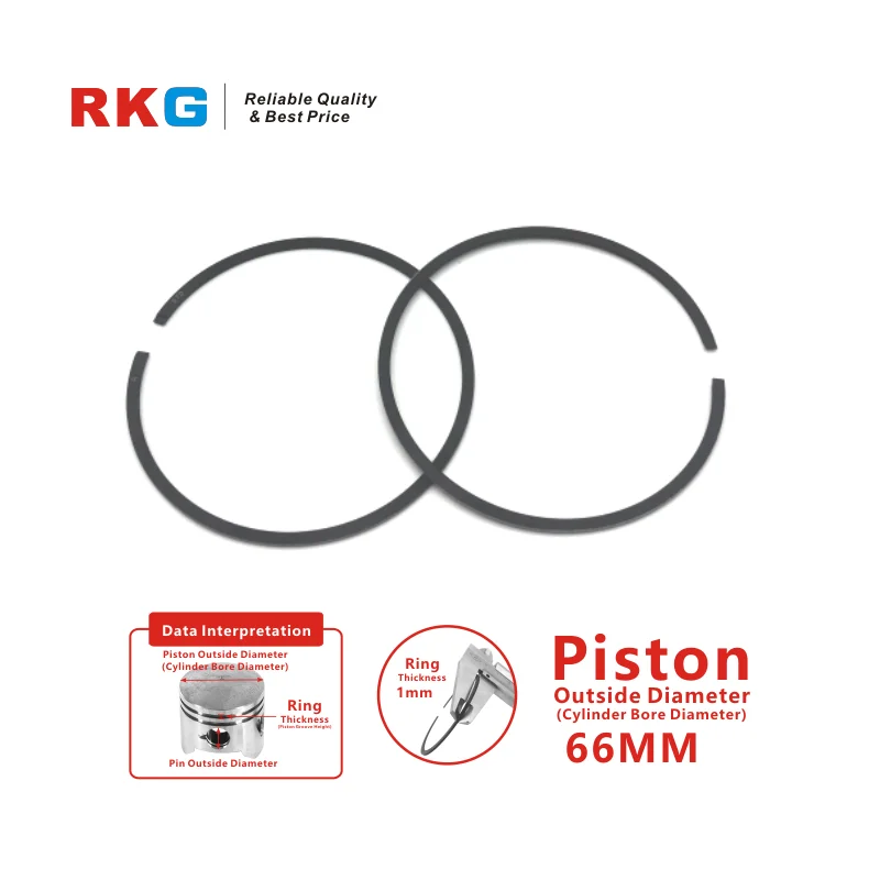 Tupo DT175 Piston Rings STD 66mm To 67mm For Yamaha DT175 DT 175 F/G/H DT180 DT 180 MX 175 MX175 1978-1981 Size 66*1mm