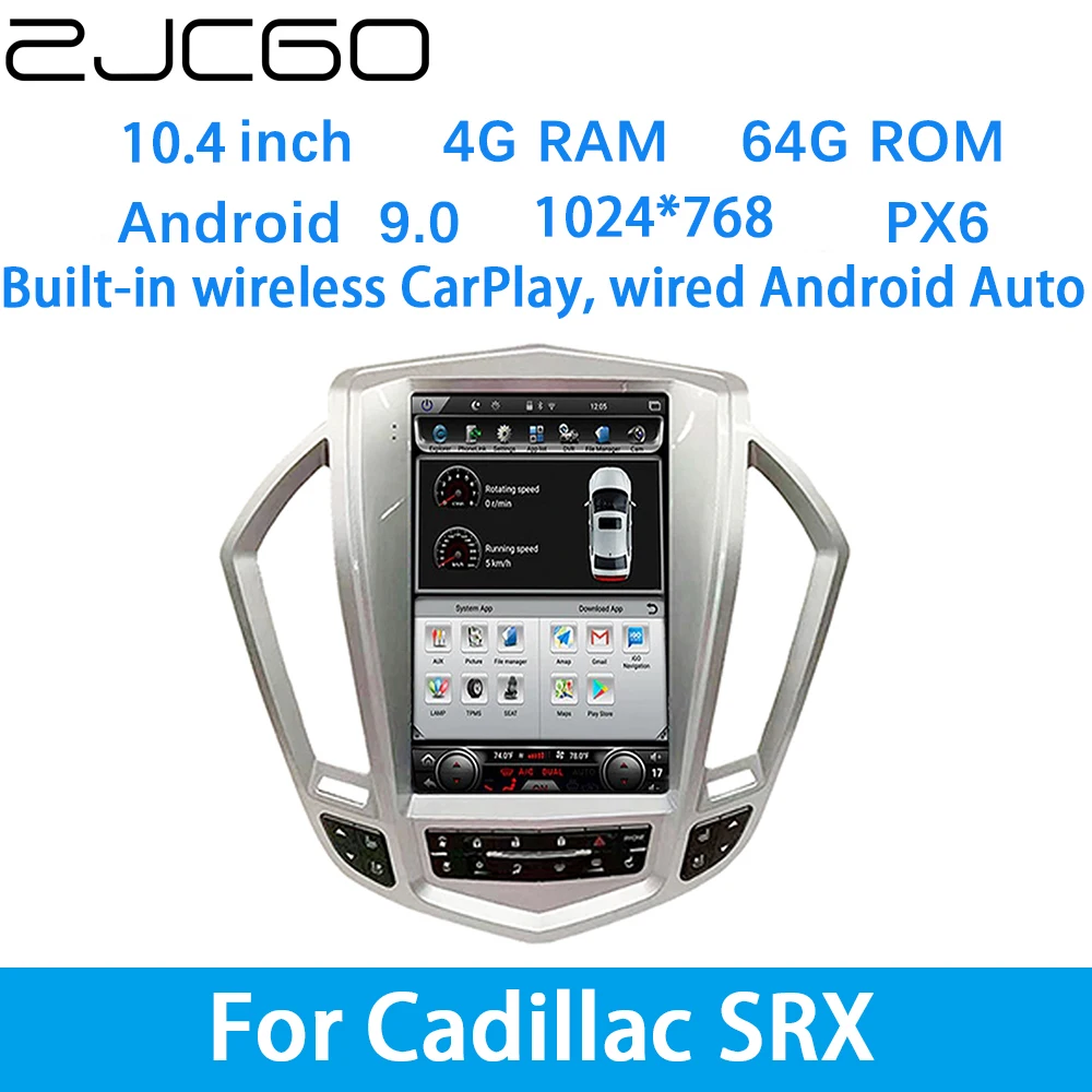 

ZJCGO Car Multimedia Player Stereo GPS DVD Radio Navigation Android Screen System for Cadillac SRX 2003~2016