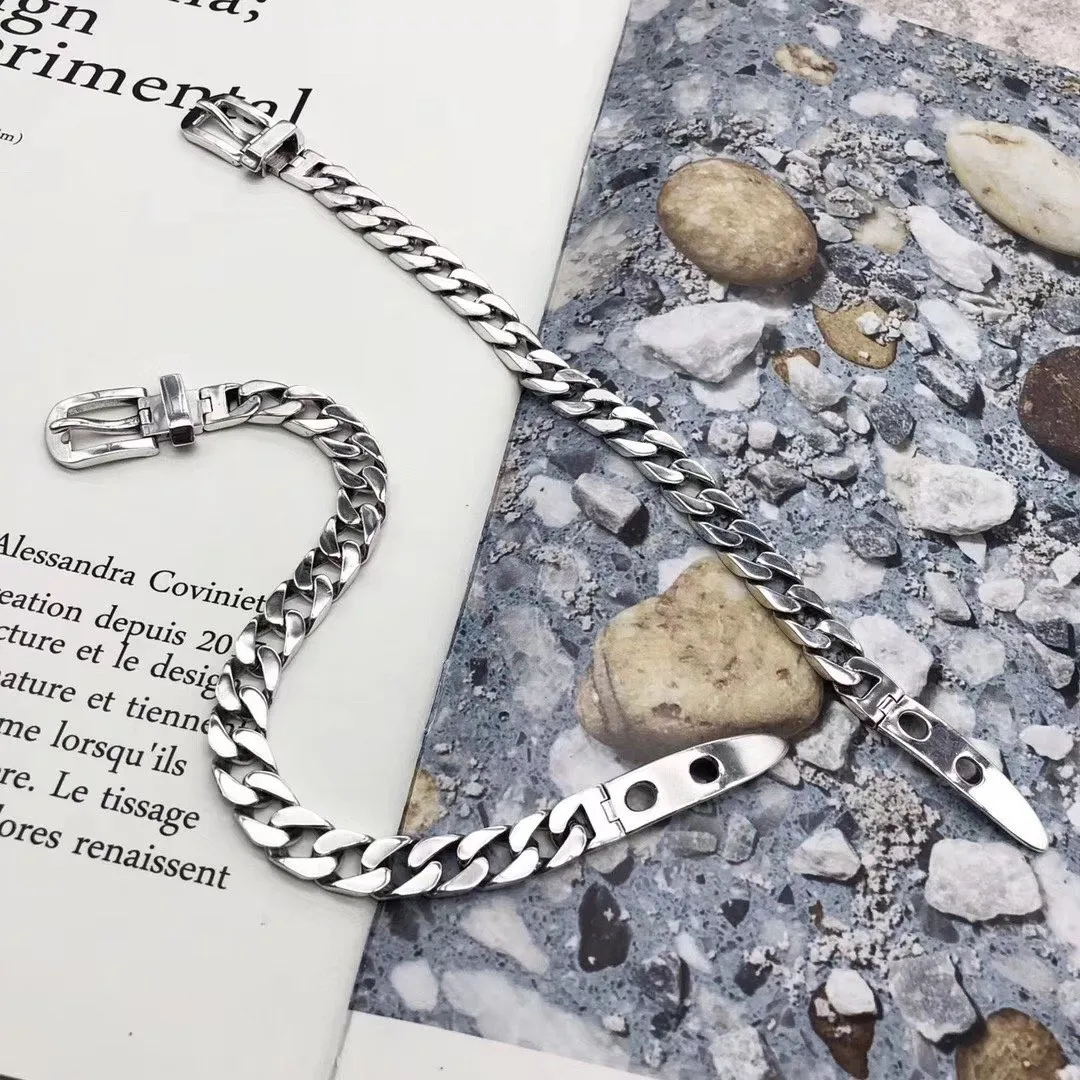 Europe and America creative sterling silver distressed retro domineering personality fashion personality generous men's bracelet