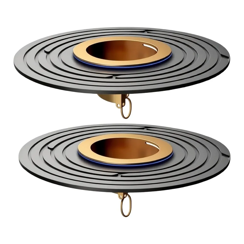 Swing-Valve Based Floor Drain Core with Black Drain Cover and Brass Inner Component for Drain Pipe Compatibility 34-100mm