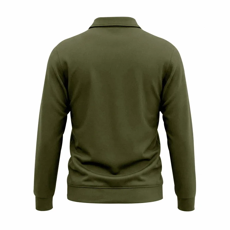 Herbst- und Winter-Herren-POLO-Pullover mit langen Ärmeln, lässigem Kragen, sportlichem Design und mehreren Taschen, Großhandel – Detail 21