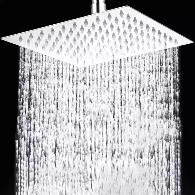 

8 "10" 12 "нержавеющая насадка для душа с водопадом высокого давления из нержавеющей стали, серебристая, с большим расходом, увеличивающая давление, дизайн, насадка для душа для ванной комнаты